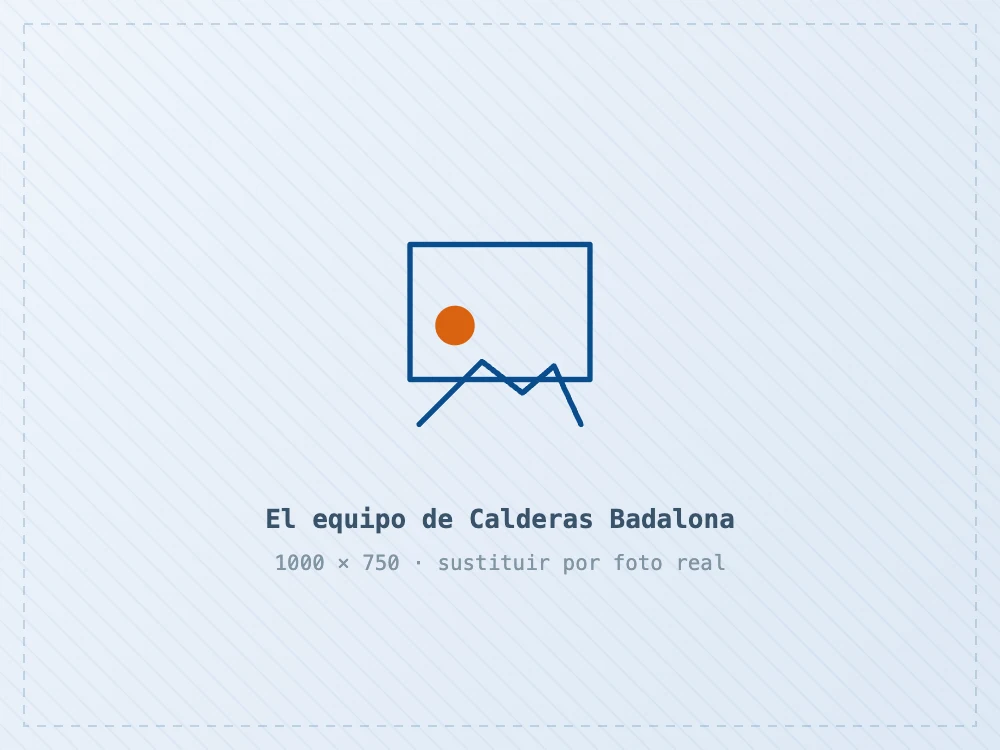 El equipo de técnicos de Calderas Mataró